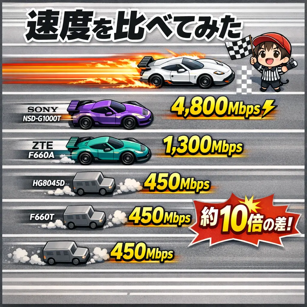 ONU機種別スペック比較 - nuro光 ONU 機種・交換方法